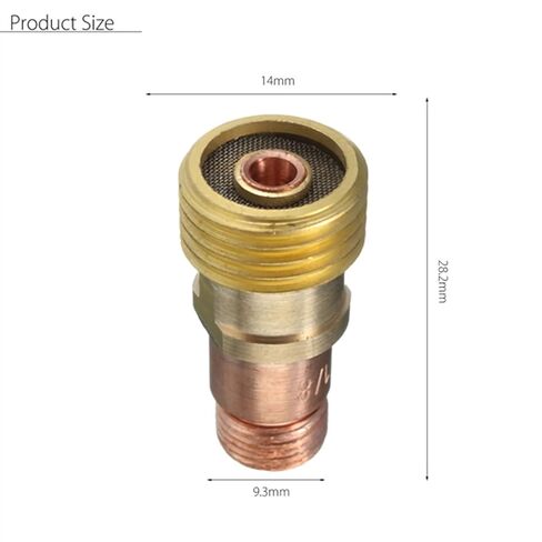 Forgelo Brass Collets Body Stubby Gas Lens Connector with Mesh for Tig WP-17/18/26 Torch Welding Accessories tig Welding Accessories in Saudi Arabia
