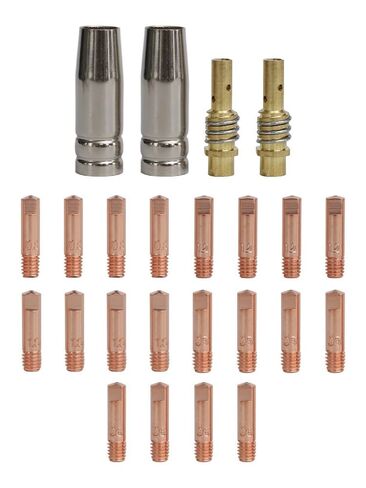 24PCS for 15AK Welding Accessory Kit with Contact Tips Gas Nozzles and Diffusers for MIG Torches in Saudi Arabia