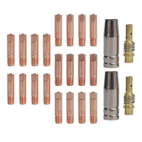 24PCS for 15AK Welding Accessory Kit with Contact Tips Gas Nozzles and Diffusers for MIG Torches in Saudi Arabia