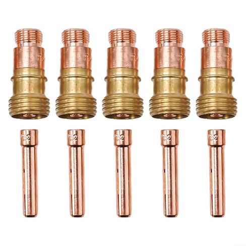 TIG كوليت ومجموعة عدسات الغاز قصيرة 10 قطعة 17GL332 10N24S ملحقات اللحام لـ DB SR WP 17 18 26 المجموعة الأساسية in Saudi Arabia