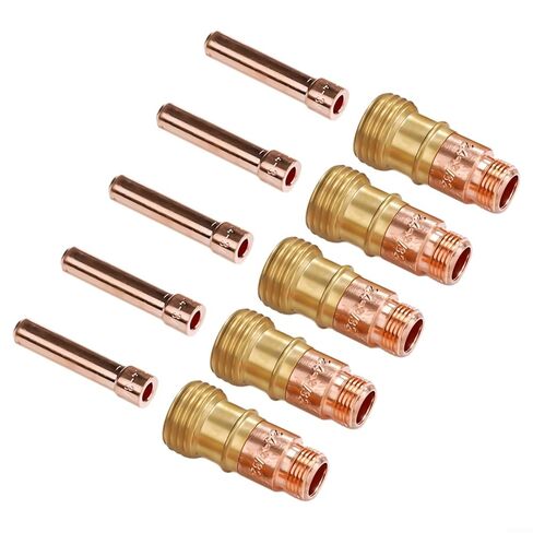 TIG كوليت ومجموعة عدسات الغاز قصيرة 10 قطعة 17GL332 10N24S ملحقات اللحام لـ DB SR WP 17 18 26 المجموعة الأساسية in Saudi Arabia