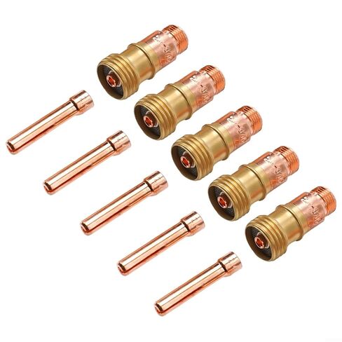 TIG كوليت ومجموعة عدسات الغاز قصيرة 10 قطعة 17GL332 10N24S ملحقات اللحام لـ DB SR WP 17 18 26 المجموعة الأساسية in Saudi Arabia