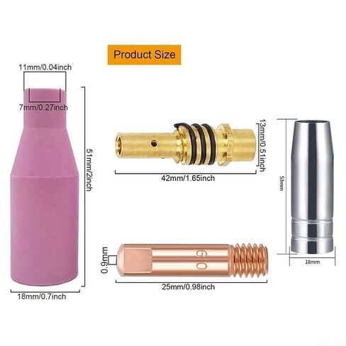 طقم موزع حامل طرف الاتصال لشعلة اللحام MB15 15AK 0.9 مللي متر أطراف نحاسية مع الفوهات والملحقات in Saudi Arabia