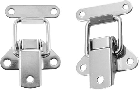 Latch Lock Stainless Steel Tension Lock Cap Cabinet Boxes Spring Loaded Latch Catch Furniture Hardware Toggle Hasp Duck-Mouth Buckle in Saudi Arabia
