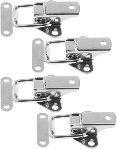 Latch Lock Stainless Steel Tension Lock Cap Cabinet Boxes Spring Loaded Latch Catch Furniture Hardware Toggle Hasp Duck-Mouth Buckle in Saudi Arabia