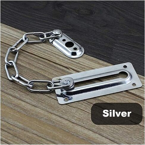 Door Chain Lock,Chain Safe Buckle,Latch Safety Limiter,Stainless Steel Anti-Theft Chain Door Link Buckle Room Hotel Hotel Security Door Chain Lock Household 2pcs in Saudi Arabia