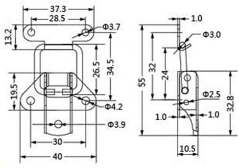 Latch Lock Stainless Steel Tension Lock Cap Cabinet Boxes Spring Loaded Latch Catch Furniture Hardware Toggle Hasp Duck-Mouth Buckle in Saudi Arabia