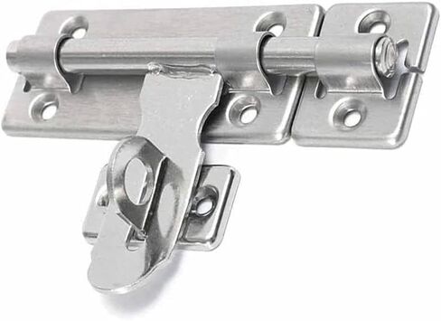 Slide Latch,Gate Bolt Lock,Bolt Sliding Door Lock, 4 Inch Hardware Door Lock Stainless Steel Barrel Bolt Latch Padlock Clasp Set Brushed for Locking Door Window Drawer Cupboard in Saudi Arabia