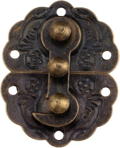 Latch Lock Latch Hasp Furniture Hardware Decorative Latch Wooden Jewelry Box Hasp Pad Chest Lock in Saudi Arabia