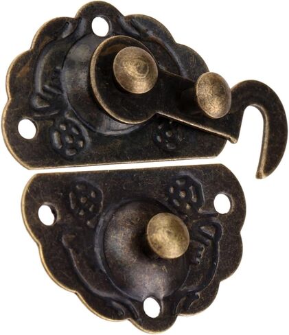 Latch Lock Latch Hasp Furniture Hardware Decorative Latch Wooden Jewelry Box Hasp Pad Chest Lock in Saudi Arabia