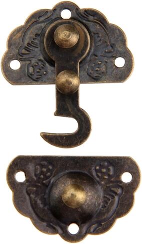 Latch Lock Latch Hasp Furniture Hardware Decorative Latch Wooden Jewelry Box Hasp Pad Chest Lock in Saudi Arabia