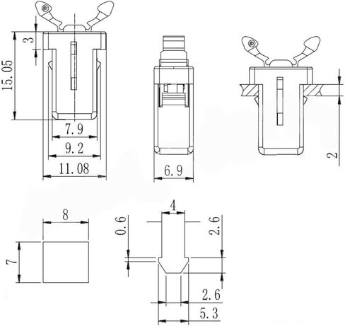 Latch Lock Trash Can Plastic Lock Self-Locking Switch Replacement Catch Compatible Lid Bin Latch Repair Clip in Saudi Arabia