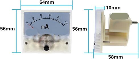1PCS 85L1 1mA-500mA Ammeter White Plastic case(500MA) in Saudi Arabia