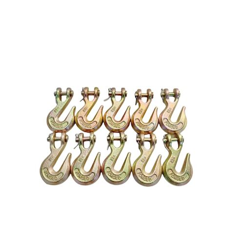 5/16" Chain Hook G70 Clevis Grab Hooks Trailer Safety Chain Hooks 5/16 Inch Heavy Duty Forged Alloy Steel Clevis Hook 4 Pack for Tow Truck Transport Pulling 5400 Lbs Working Load Limit in Saudi Arabia