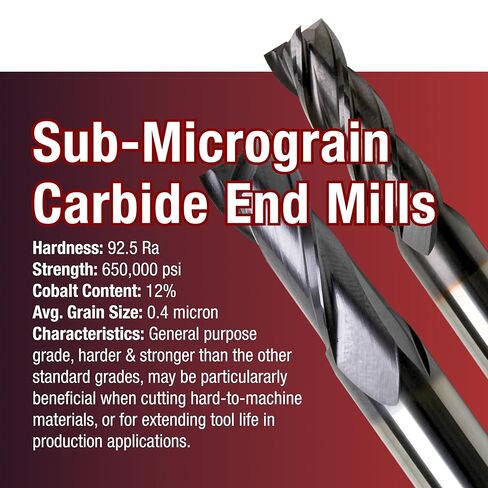1/2" Diameter x 1/2" Shank 0.020" Radius 4-Flute Corner Radius Typhoon Red Series Carbide End Mill in Kuwait
