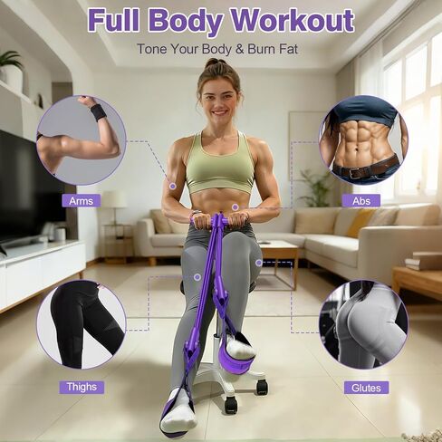 Resistance Bands with Handles, 8-Tube Multifunctional Exercise Bands for Full Body Workout, Strength Training Bands for Arms, Legs, Abs & Home Gym in Saudi Arabia