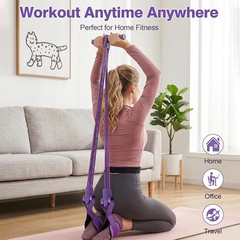 Resistance Bands with Handles, 8-Tube Multifunctional Exercise Bands for Full Body Workout, Strength Training Bands for Arms, Legs, Abs & Home Gym in Saudi Arabia