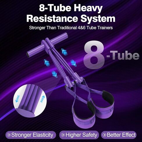 Resistance Bands with Handles, 8-Tube Multifunctional Exercise Bands for Full Body Workout, Strength Training Bands for Arms, Legs, Abs & Home Gym in Saudi Arabia