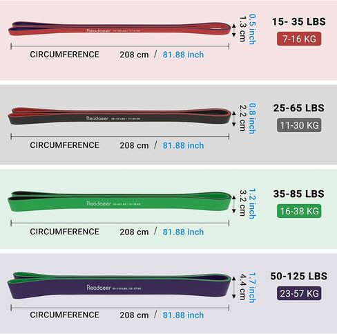 Pull Up Bands, Resistance Bands, Pull Up Assistance Bands Set for Men & Women, Exercise Bands for Working Out, Body Stretching, Physical Therapy, Muscle Training at Home, Gym in Kuwait