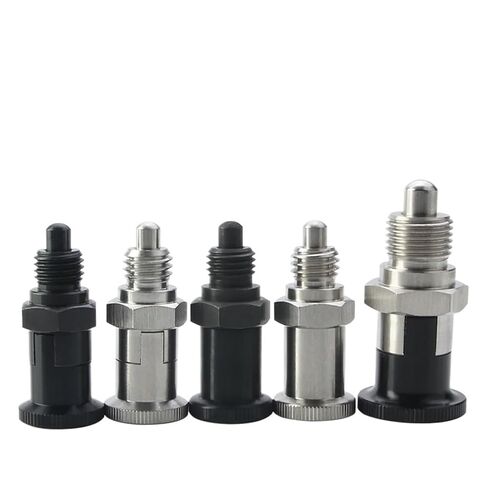 Stainless Steel Index Pin Spring Pull Self-Locking/Reset Plunger Positioning with Locking Nut 1Pcs(QX215-MCS,M10) in Kuwait