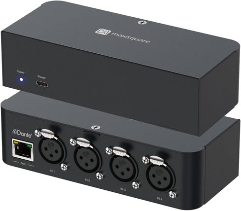 Dante Audio 4 Channel Analog Audio Network Interface Box, Four 3-Pin XLR inputs, PoE, Aluminum Housing, TAA Compliant (MSQ-3900D) in Saudi Arabia