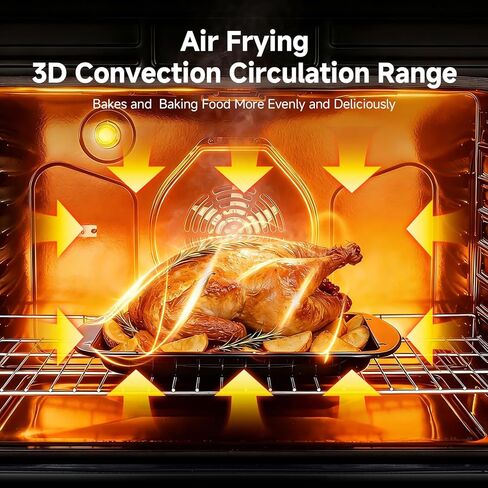 AAOBOSI 36 بوصة 6 قدم مكعب فرن كهربائي بتحكم أمامي مع 5 عناصر للطهي، 9 مستوى طاقة للطهي 9300 واط، مقلاة هوائية بتحكم ذكي، فرن قائم بذاته للتنظيف الذاتي، 240 فولت (بدون سلك طاقة) in Kuwait