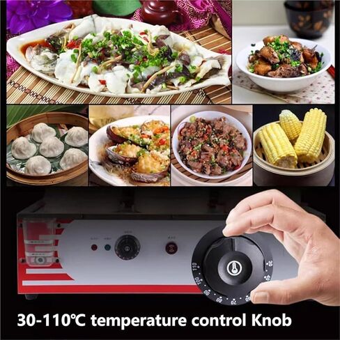 4-Hole Food Steamer, Commercial Steamed Bun Oven, Food Warmer, Stainless Steel Steamed Bun Machine,for Restaurant/Store/Home in Saudi Arabia