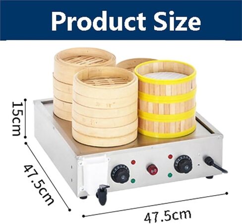 4-Hole Food Steamer, Commercial Steamed Bun Oven, Food Warmer, Stainless Steel Steamed Bun Machine,for Restaurant/Store/Home in Saudi Arabia