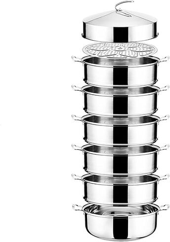 Steamer Soup Pot, Large Steamer, Thickened Stainless Steel, Heightened Steamed Buns, Buns, Commercial Restaurant Factory,40Cm (36Cm) in Saudi Arabia