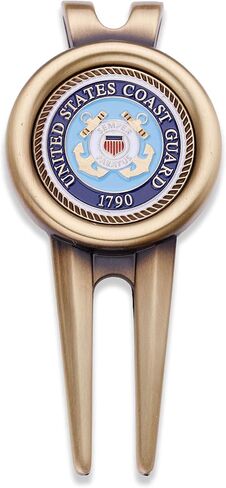 Coins For Anything, Inc Coast Guard Golf Divot Tool Plus Ball Markers - USCG U.S. Coast Guard Military Golf Ball Marker & Tool Coastie - Designed by Military Veterans - Officially Licensed in Saudi Arabia