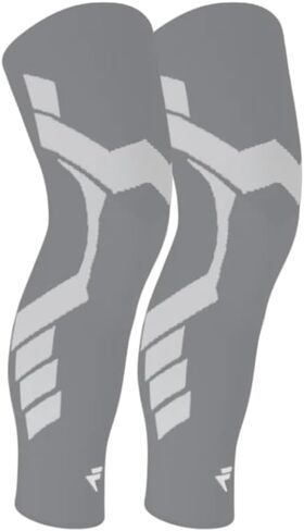 FLYTEX - أكمام ضغط للركبة - تخفيف الألم والإصابات للركبة - هشاشة العظام، تمزق الغضروف المفصلي، الرباط الصليبي، متلازمة شريط تكنولوجيا المعلومات - مثالية للجري، والمشي لمسافات طويلة، وركوب الدراجات، واللياقة البدنية، وكرة السلة in Kuwait