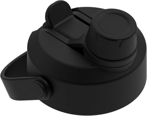 Manna Ranger Dual Lid Replacement - 2-in-1 Leak-Proof Lid with Flip-Up Straw and Chugger Spout - Includes Straw - Black in Kuwait