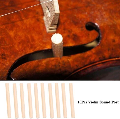 10Pcs Spruce Violin Sound Posts - Violin Column Spruce Sound-post Spruce Musical Instrument Accessories for 3/4 & 4/4 Violins in Saudi Arabia