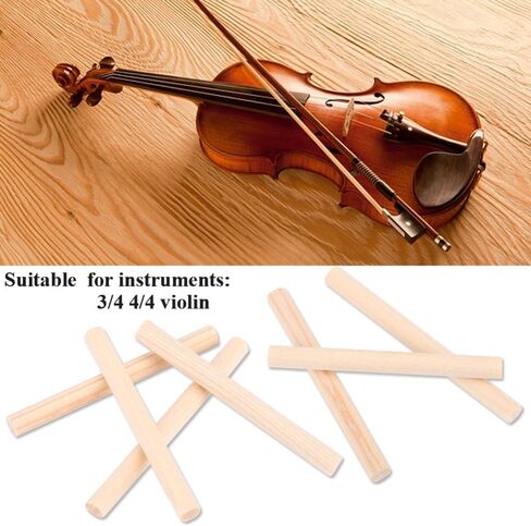 10Pcs Spruce Violin Sound Posts - Violin Column Spruce Sound-post Spruce Musical Instrument Accessories for 3/4 & 4/4 Violins in Saudi Arabia