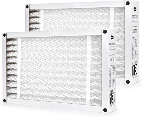 2-pack 6672 16X25X5 MERV 16 مرشح متوافق مع Lennox 16X25X5 وLennox HCC16-28 المناخ الصحي الكربون النظيف MERV 16 مرشح الفرن المنزلي لنظام التدفئة والتهوية وتكييف الهواء، الجزء # HCF16-16، HCF16-10 in Kuwait