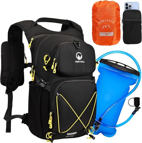 حقيبة ظهر مرطبة سعة 22 لترًا، حقيبة ظهر للمشي لمسافات طويلة مع مثانة مانعة للتسرب سعة 2 لتر، غطاء مطر مخيط، حجرة معزولة للرجال والنساء للجري وركوب الدراجات والتخييم in Kuwait