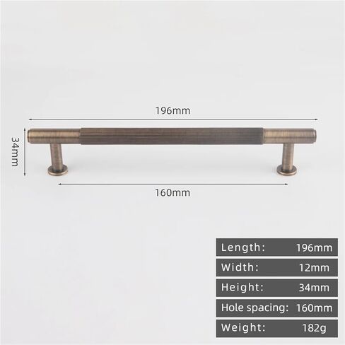 Solid Brass Cabinet Wardrobe Door Drawer Handle Gunmetal Gold Antique 500nn Pull 1Pcs(8828-160-Antique) in Saudi Arabia
