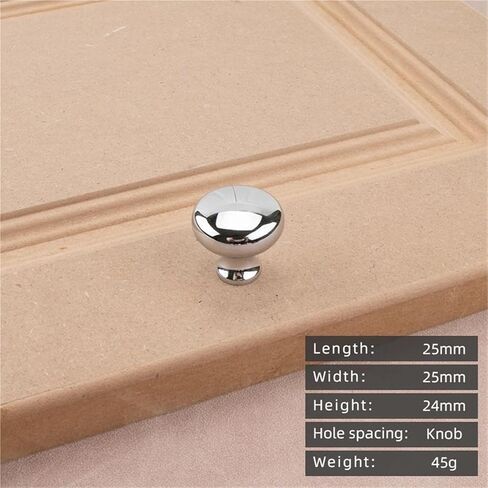 Solid Brass Cabinet Bright Chrome Pull Handle Round Ball Water Droplet Drawer 1Pcs(11-25mm) in Saudi Arabia