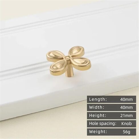 Solid Brass Cabinet Pull Handle Drawer Gold Door 1Pcs(14-L-40mm) in Saudi Arabia