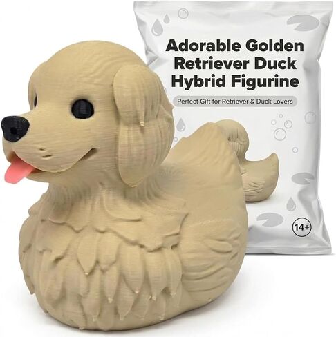 Golden Retriever Duck تمثال - ملحق Datcoard Dashboard ، ديكور سيارة كلب مضحك ، البط للاختباء ، بطة لوحة القيادة ، بديل البط المطاط ، البطة 4x4 ، البط المطاط - طباعة ثلاثية الأبعاد في كندا in Saudi Arabia