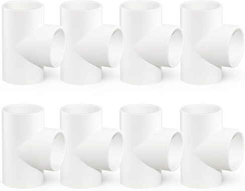 GASHER 25 قطعة تركيب الأنابيب البلاستيكية 1/2" PVC اقتران الأثاث الصف الأنابيب المقبس تركيبات، للمنزل أو الصناعية in Kuwait