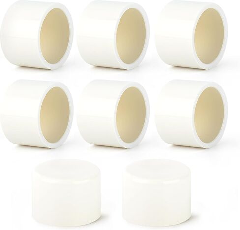 GASHER 25 قطعة تركيب الأنابيب البلاستيكية 1/2" PVC اقتران الأثاث الصف الأنابيب المقبس تركيبات، للمنزل أو الصناعية in Kuwait