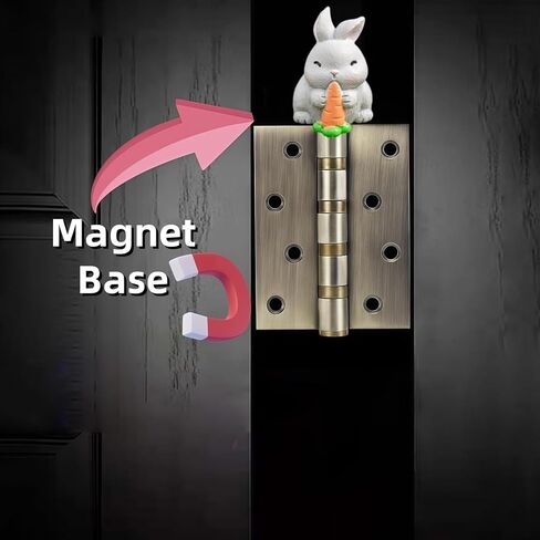 Cute Mini Creative The Little Rabbit Eating Radish Hinge Heads Decorative Topper Set 6PCS, Home Decoration,Magnetic Hinge Head Toppers Door Hinge in Saudi Arabia