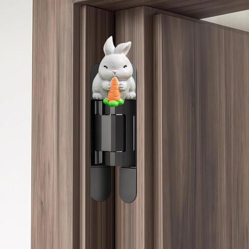 Cute Mini Creative The Little Rabbit Eating Radish Hinge Heads Decorative Topper Set 6PCS, Home Decoration,Magnetic Hinge Head Toppers Door Hinge in Saudi Arabia