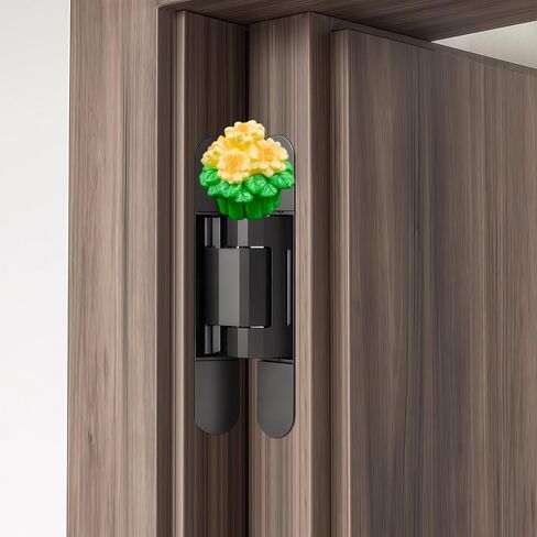 Cute Mini Creative Potted Small Yellow Flowers Hinge Heads Decorative Topper Set 6PCS, Home Decoration,Magnetic Hinge Head Toppers Door Hinge in Saudi Arabia
