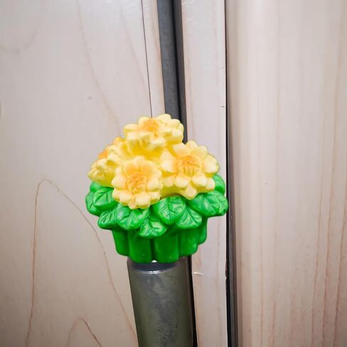 Cute Mini Creative Potted Small Yellow Flowers Hinge Heads Decorative Topper Set 6PCS, Home Decoration,Magnetic Hinge Head Toppers Door Hinge in Saudi Arabia