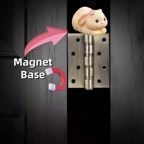 Cute Mini Creative Beige Rabbit Hinge Heads Decorative Topper Set 6PCS, Home Decoration,Magnetic Hinge Head Toppers Door Hinge in Saudi Arabia
