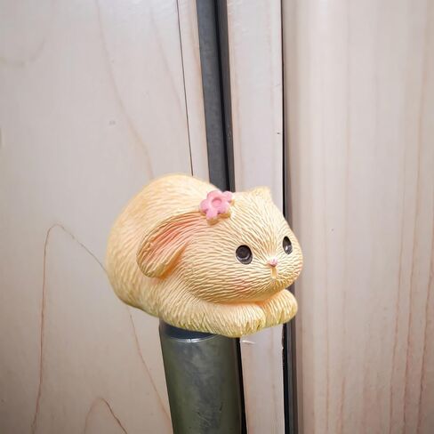 Cute Mini Creative Beige Rabbit Hinge Heads Decorative Topper Set 6PCS, Home Decoration,Magnetic Hinge Head Toppers Door Hinge in Saudi Arabia