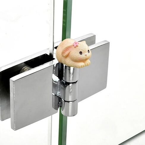Cute Mini Creative Beige Rabbit Hinge Heads Decorative Topper Set 6PCS, Home Decoration,Magnetic Hinge Head Toppers Door Hinge in Saudi Arabia