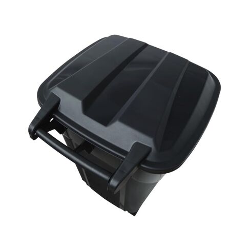 2 PCS 32 Gallon Heavy Duty Plastic Garbage Cans Trash Cans Rubbish Bin With Attached Lid 2 Built In Rugged Wheels Easy Grip Handle Click Lock Lid Design Perfect For Both Indoor Or Outdoor Use in Saudi Arabia